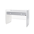 Bed DREAM NEW 60x120 white+stone grey /transformed into a study desk/